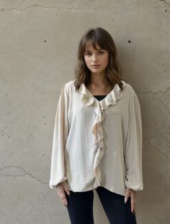 Zoe Blause, Beige - S/M och L/XL