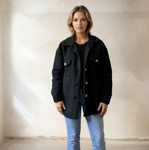 Verona overcoat BLACK 2 i lager