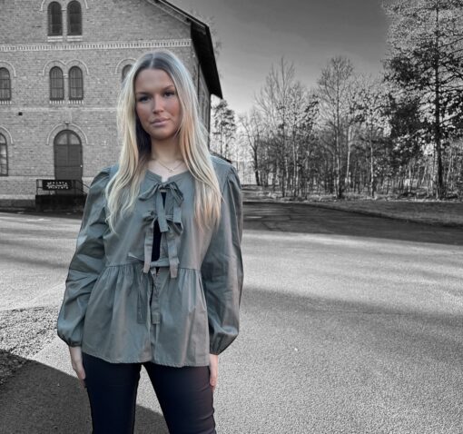 Tie top Army 100% bomull