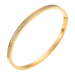 Celine crystal bangle, clear gold 499 SEK
