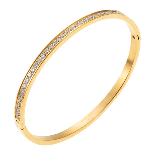 Celine crystal bangle, clear gold 499 SEK