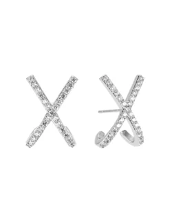 Cross earring large silver 399 SEK