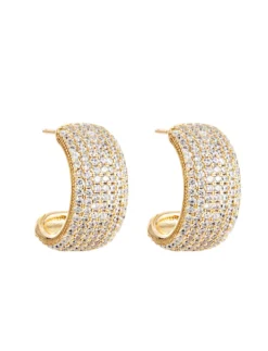 Bond crystal hoop large,gold 599 SEK