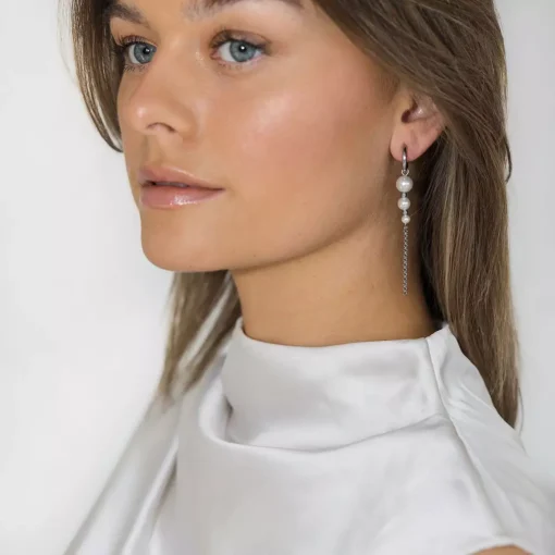 Sienna multipearl earring steel 349 :-