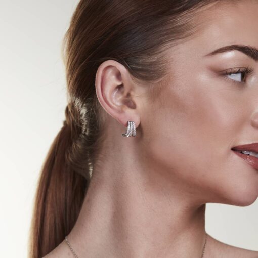 Trippel crystal earring Steel 449 SEK