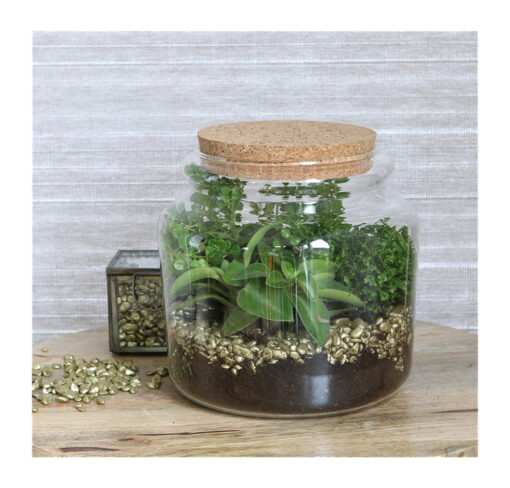 Glas burk med kork Ø15 h.14 cm - Bild 2