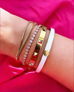 Elastic tennis bracelet, crystal gold 349 SEK