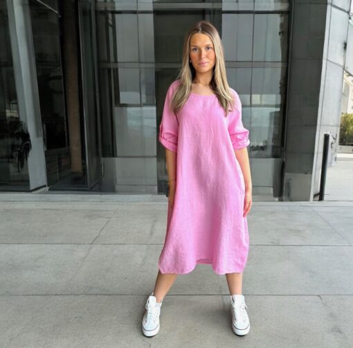 *NYHET* Amanda linendress Bubbel Gum - Bild 4