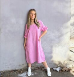 *NYHET* Amanda linendress Bubbel Gum