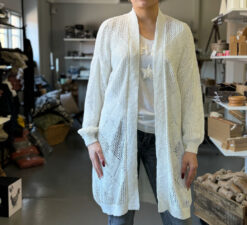 Lollo, Lång Cardigan - Vit