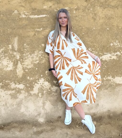 Katy dress Vit/beige - Bild 2
