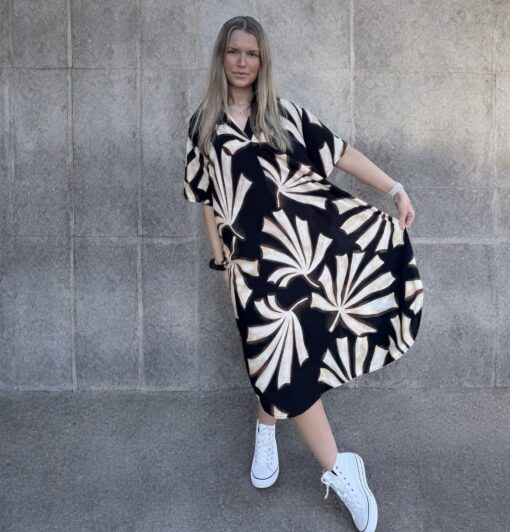 Katy dress Svart/Beige - Bild 2