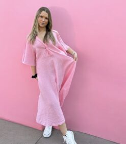 ••Vera linendress - Pinkdress