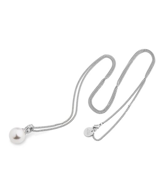 Liz Pearl pendant Necklace 85 cm, Silver - Bild 2