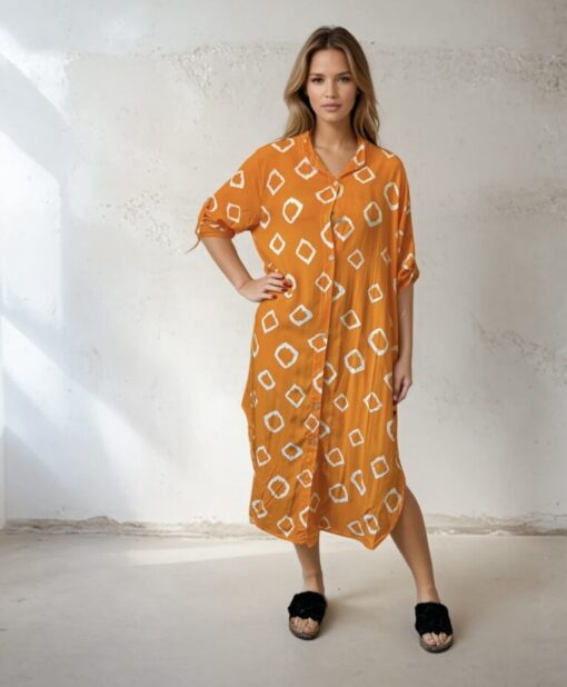 Dottydress viskos orange
