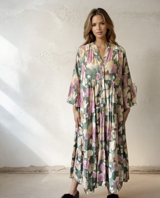NYHET ZASSIDRESS nytt print- Fleur Pink