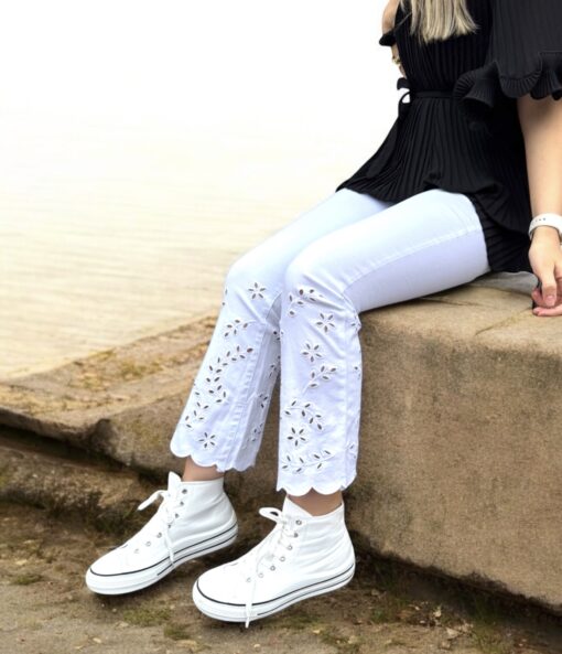 Summer flirt Jeans vita -Ankellånga
