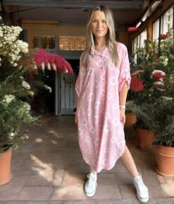 Dottydress viskos pink