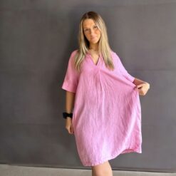 Daisy linendress - Rosa
