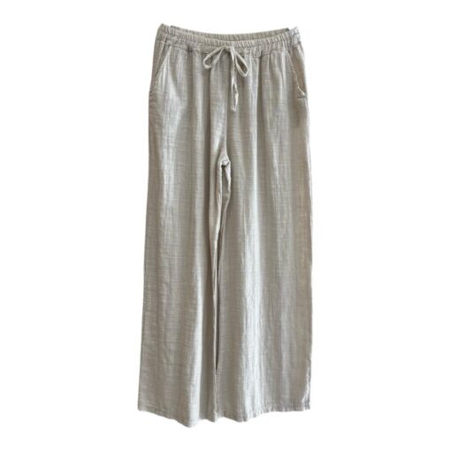 Bianca pants bomull med linnekänsla - beige