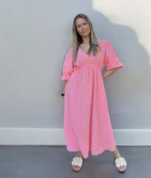 Summerdress orange striped/heart