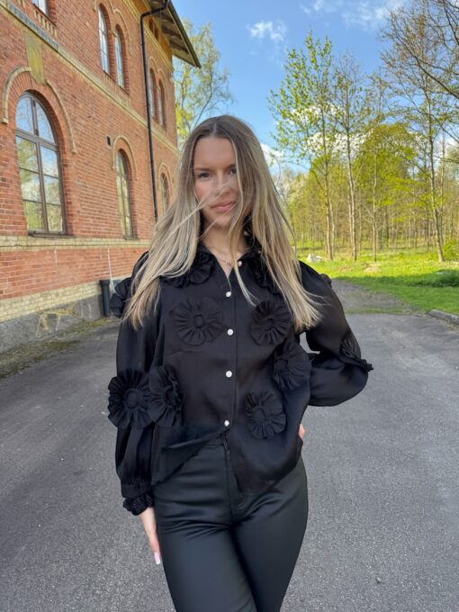Rose blouse, BLACK stl 36/38 - Bild 3