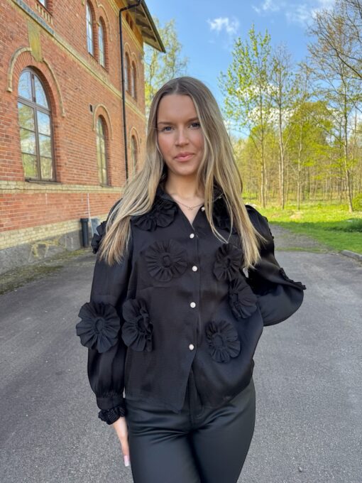 Rose blouse, BLACK stl 36/38