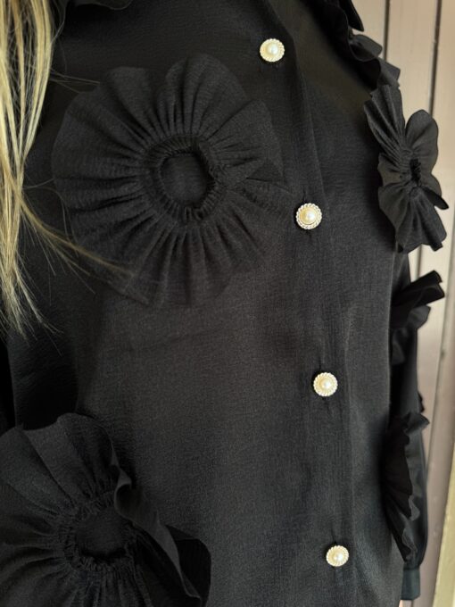 Rose blouse, BLACK stl 36/38 - Bild 2