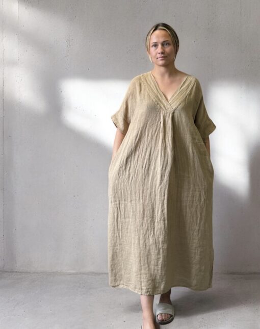 Vega linendress camel