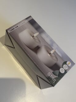 LED Värmeljus 2-pack Flamme Flow vit