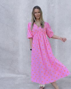 Summerdress pink striped/heart