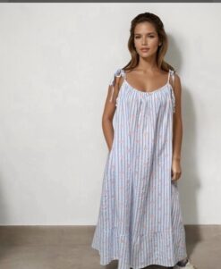 Strappy Dress - blå randig