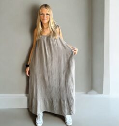 Strappy Dress - Taupe