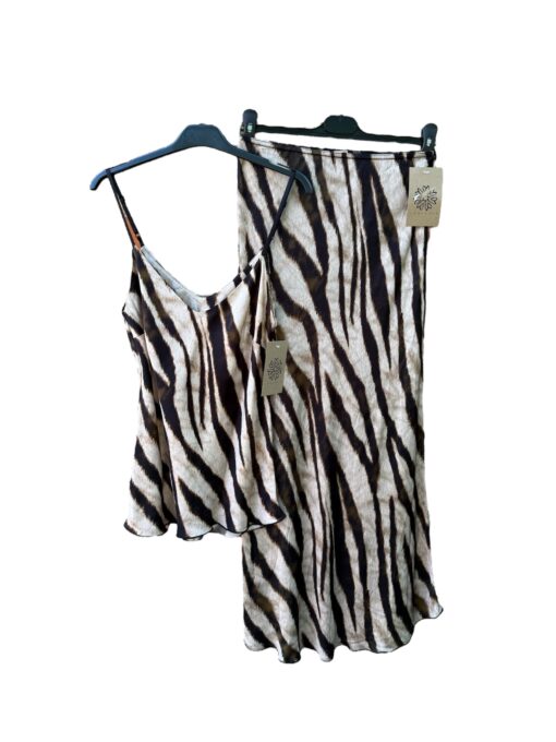 Glammy Set svart vit tiger, Kjol och linne