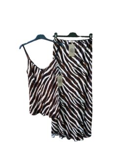 Glammy Set brun zebra, Kjol och linne