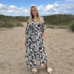 FLOW dress FLOWER BLACK