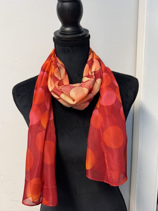 Scarf- röd cirkel