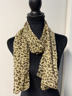 Scarf- mörk beige Leo