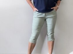 Magisk Cozy capri byxa i stretchigt material army