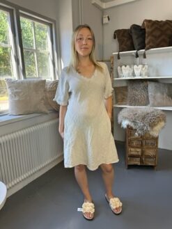 Polly short  100/ linne linendress – Beige