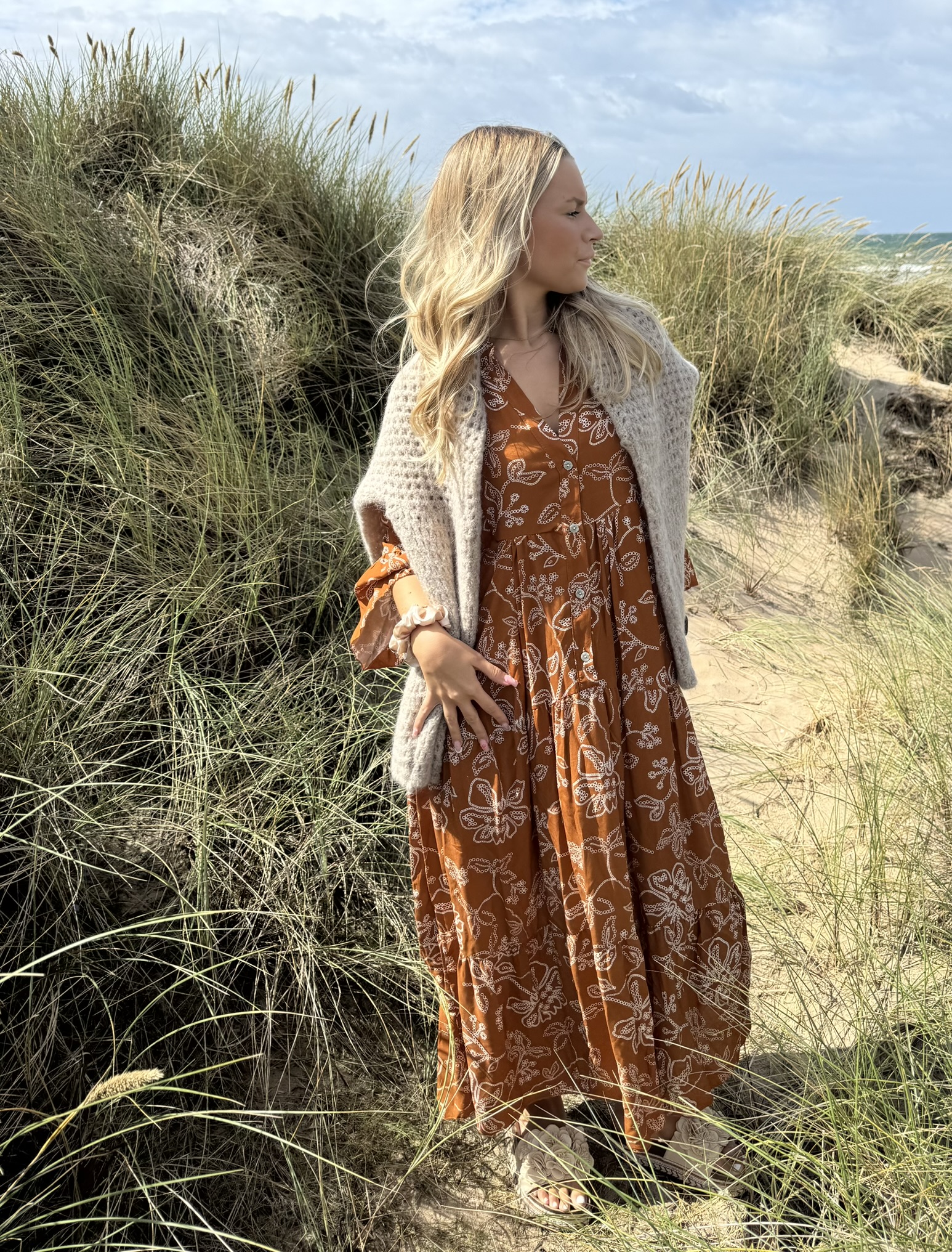 Zassi – Floradress cinnamon, endast s/m kvar passar S-L - Bild 3