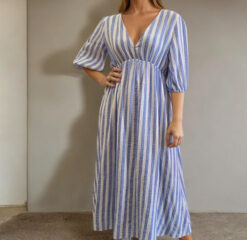 NYHET Summerdress blue striped