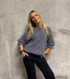 Moa Koftan, Alpackamix, Grey - 3/4 Ärm
