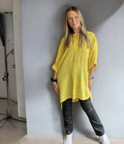 Long linenshirt – yellow