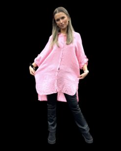 Long linenshirt – pink