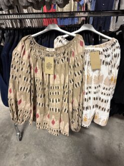 Singoralla blus 100% bomull taupe