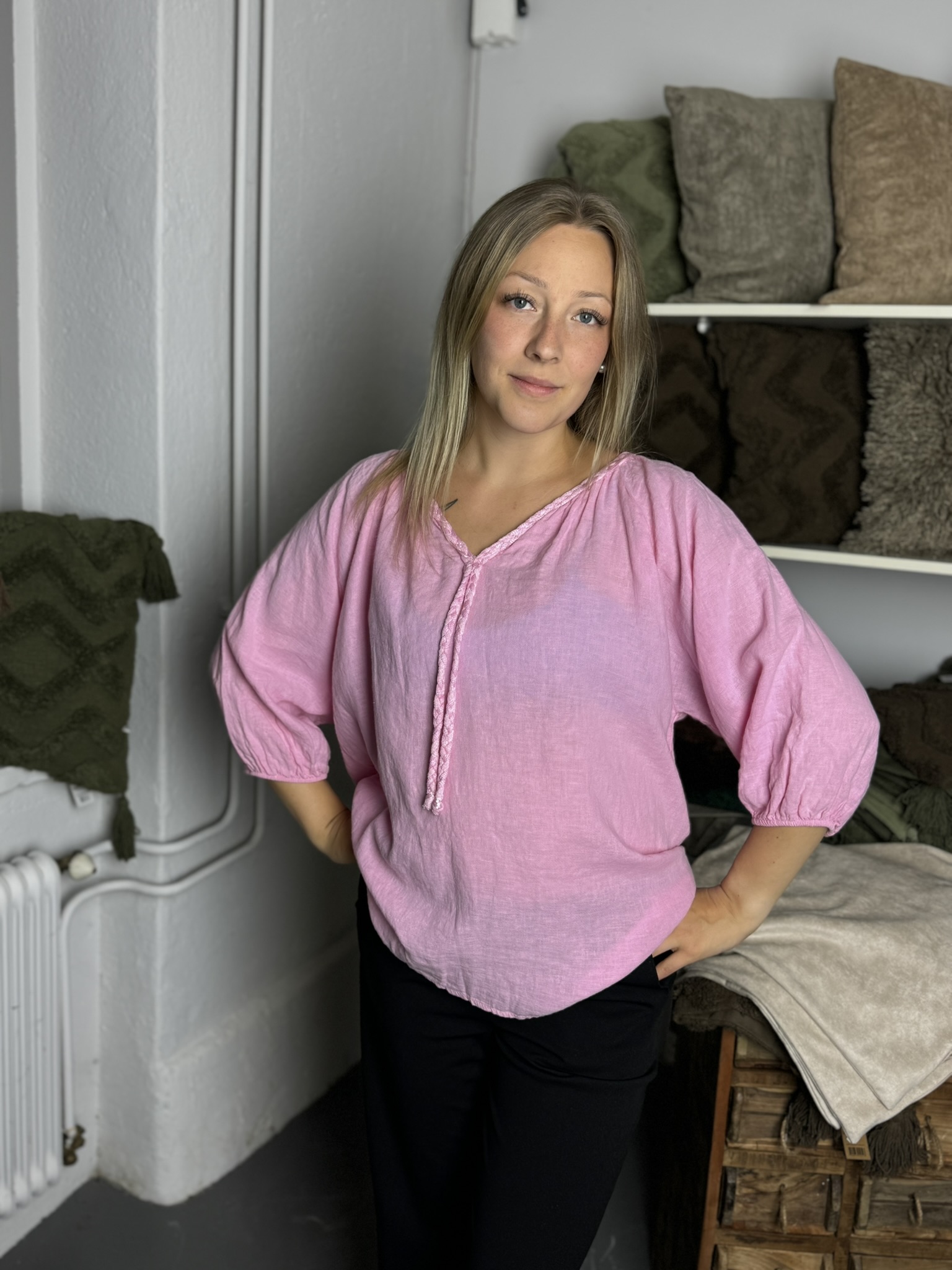 Wanja shirt 100% linne-ROSA