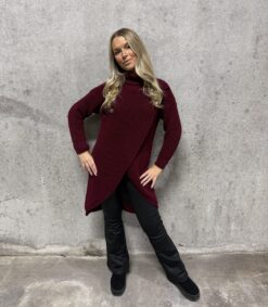 Polo dress omlott /long sweather – wine