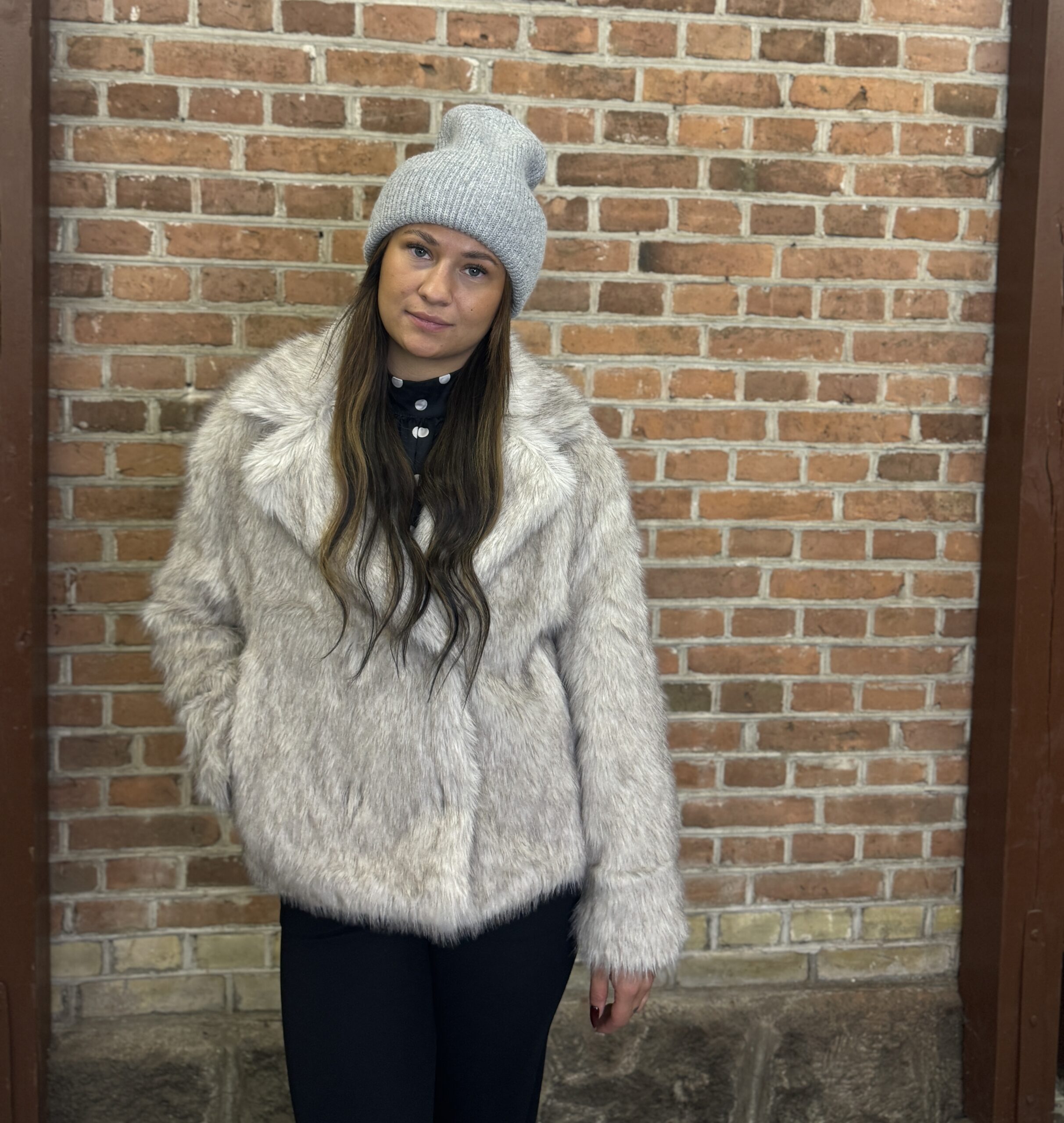 Raven coat Beige/offwhite