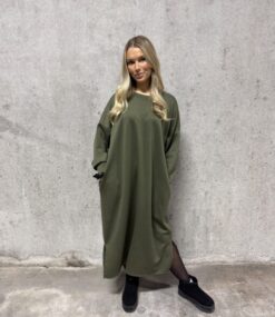 Oversize klänning army